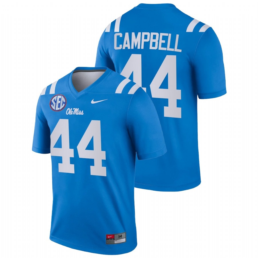 Ole Miss Rebels Men's NCAA Chance Campbell #44 Blue 2021-22 Legend College Football Jersey OPZ7249KW